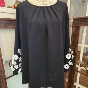 Alfani Embellished Dressy Blouse, Sz L